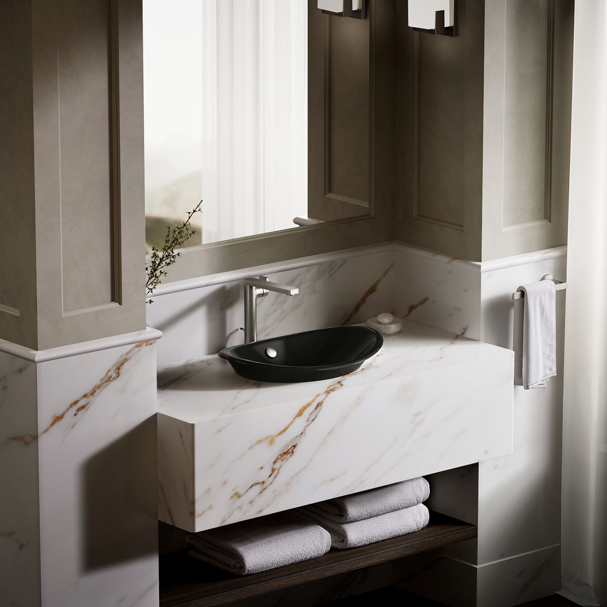 KOHLER K-5403-P5 Iron Plains 20-3/4" oval vessel bathroom sink