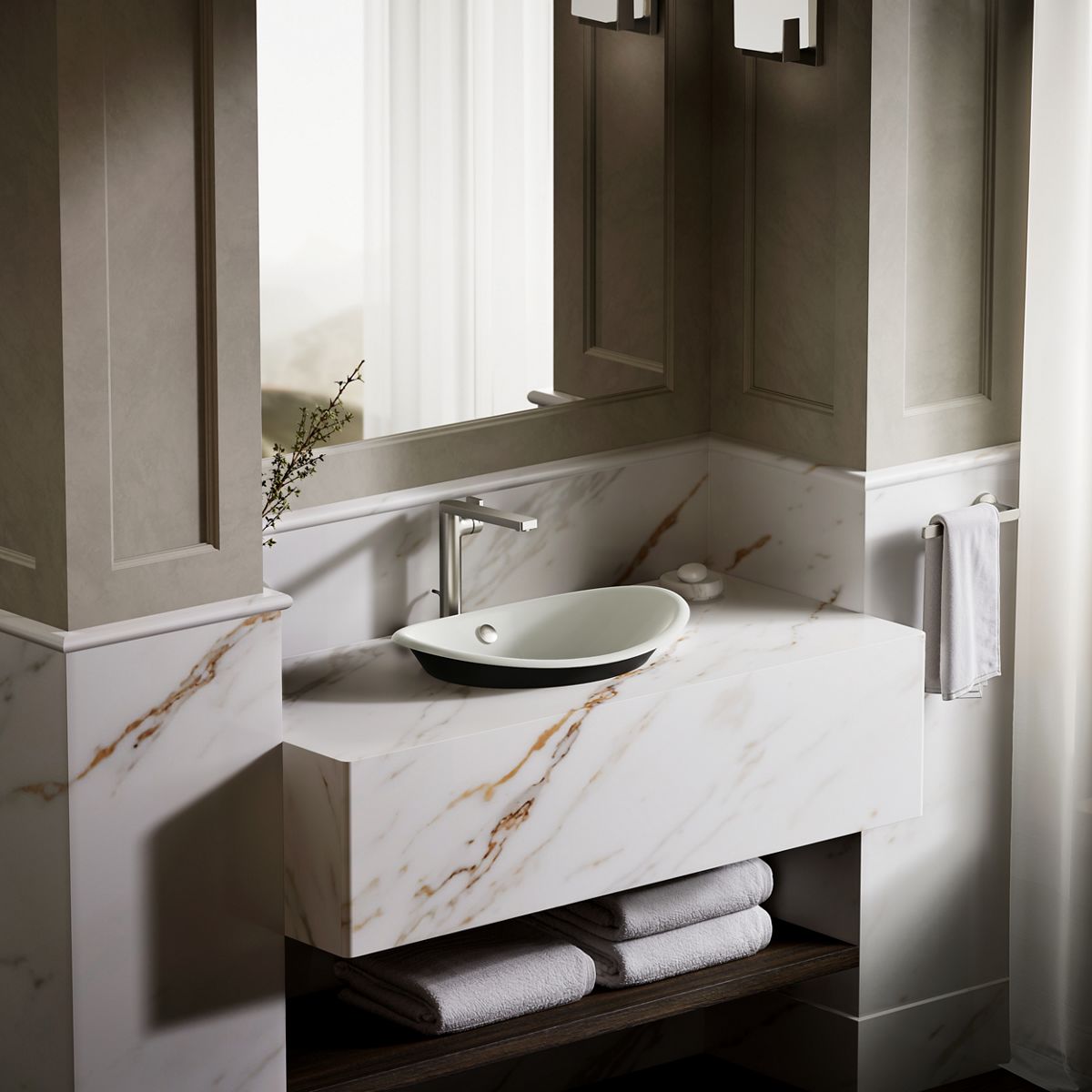 KOHLER K-5403-P5 Iron Plains 20-3/4" oval vessel bathroom sink