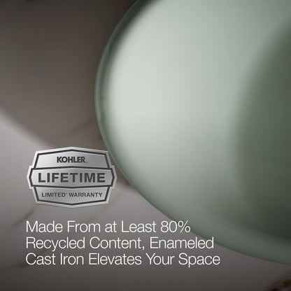 KOHLER K-5403-PAG Iron Plains 20-3/4" oval vessel bathroom sink