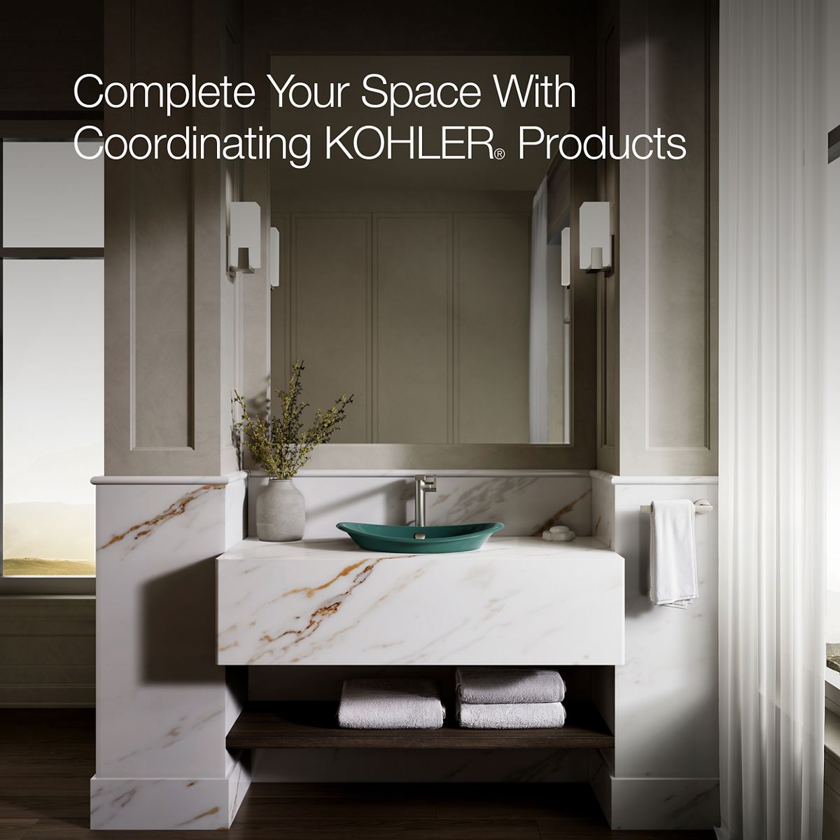 KOHLER K-5403-PAT Iron Plains 20-3/4" oval vessel bathroom sink