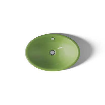 KOHLER K-5403-PFG Iron Plains 20-3/4" oval vessel bathroom sink