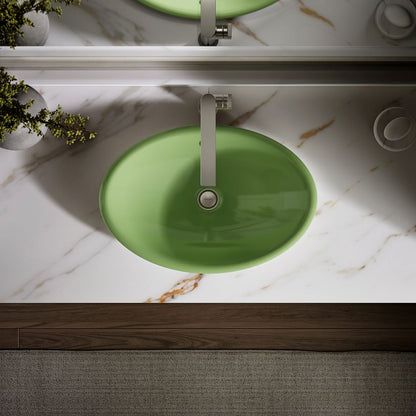 KOHLER K-5403-PFG Iron Plains 20-3/4" oval vessel bathroom sink