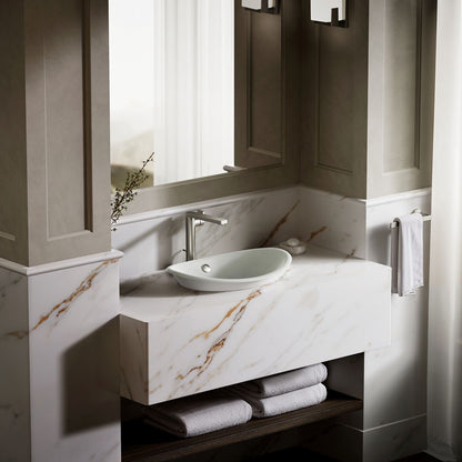 KOHLER K-5403-W Iron Plains 20-3/4" oval vessel bathroom sink