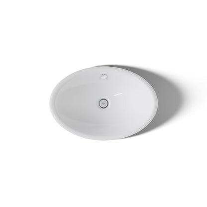 KOHLER K-5403-W Iron Plains 20-3/4" oval vessel bathroom sink
