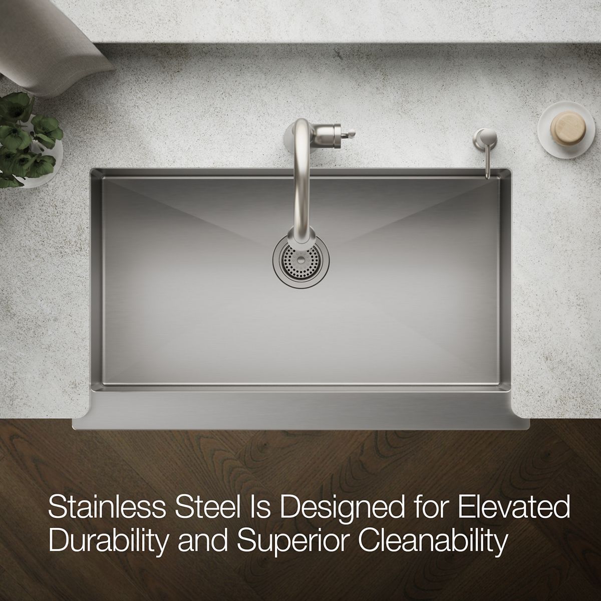 KOHLER K-5415 Strive 35-1/2" undermount single-bowl farmhouse kitchen sink