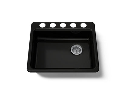 KOHLER K-5479-5U Riverby 25" undermount single-bowl kitchen sink