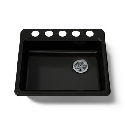 KOHLER K-5479-5U Riverby 25" undermount single-bowl kitchen sink