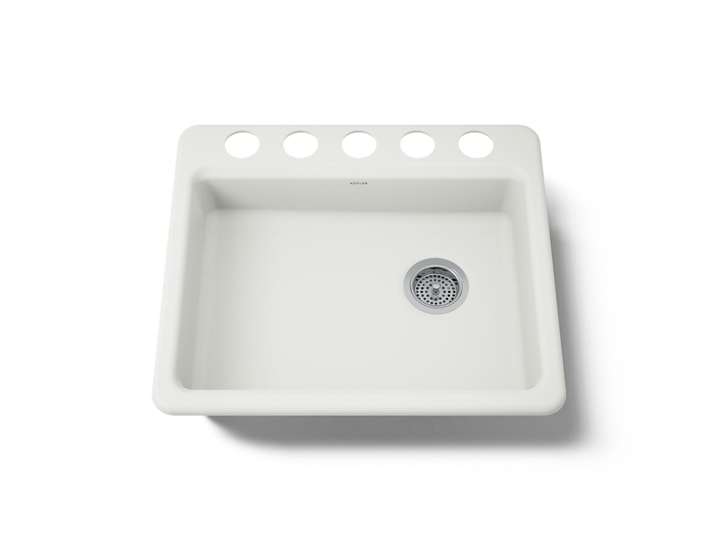 KOHLER K-5479-5U Riverby 25" undermount single-bowl kitchen sink