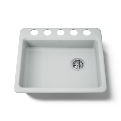 KOHLER K-5479-5U Riverby 25" undermount single-bowl kitchen sink