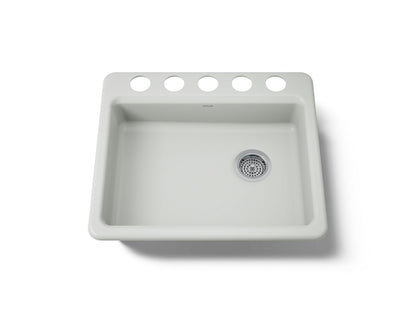KOHLER K-5479-5U Riverby 25" undermount single-bowl kitchen sink