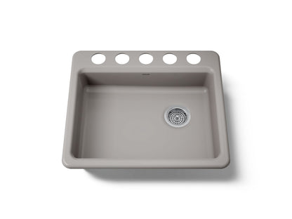 KOHLER K-5479-5U Riverby 25" undermount single-bowl kitchen sink