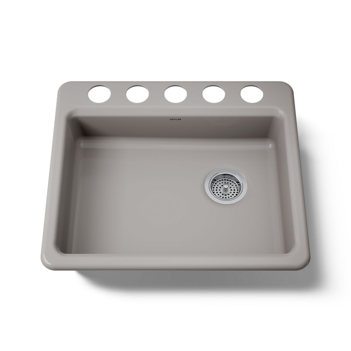 KOHLER K-5479-5U Riverby 25" undermount single-bowl kitchen sink