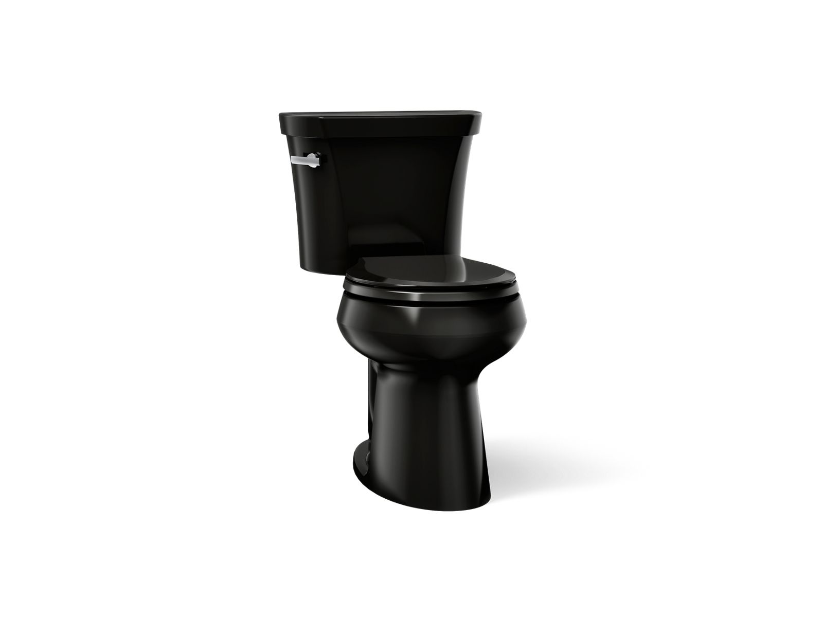 KOHLER K-5481 Highline ComForteeight Two-piece round-front 1.28 gpf chair height toilet - Black Black