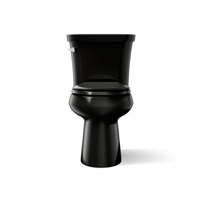 KOHLER K-5481 Highline ComForteeight Two-piece round-front 1.28 gpf chair height toilet - Black Black