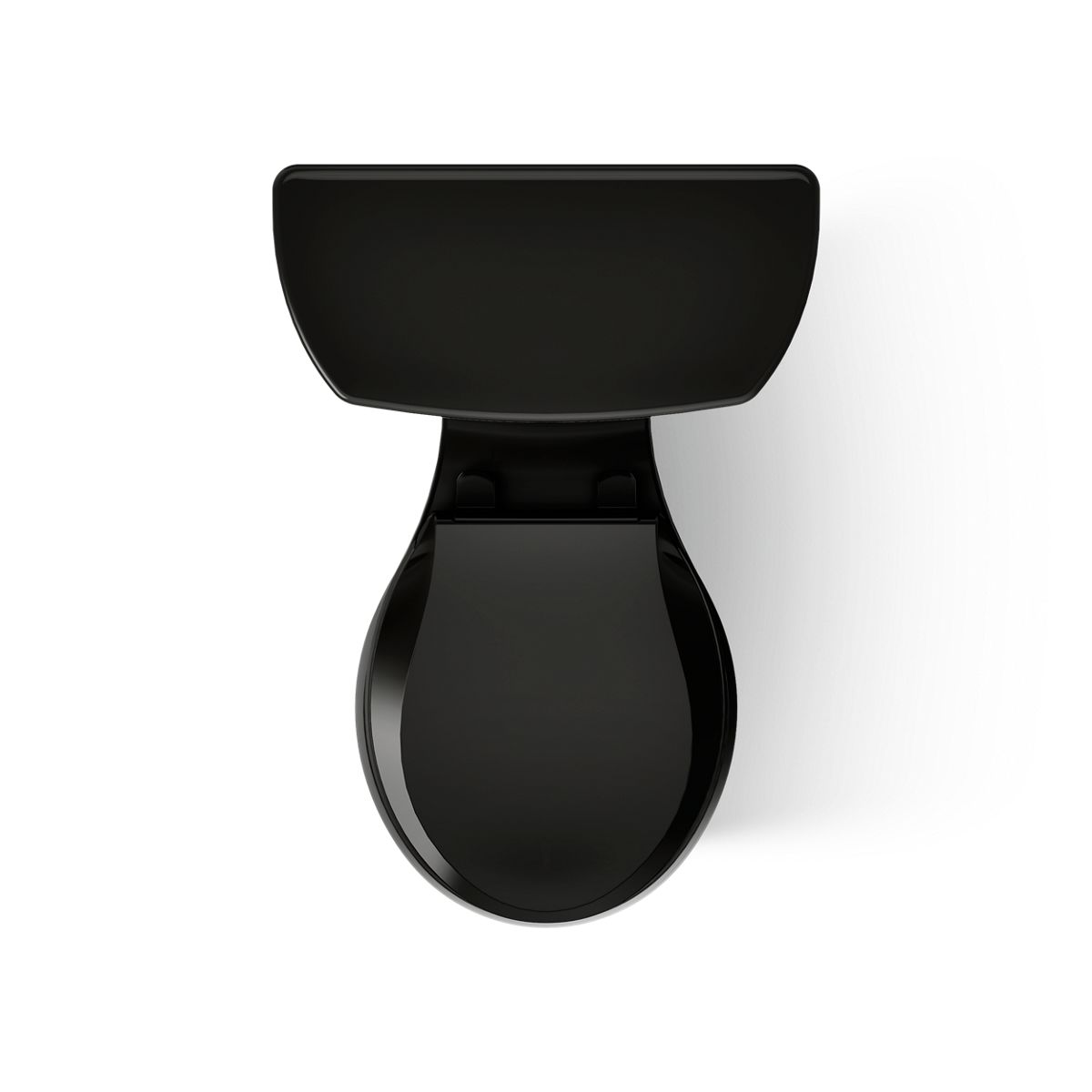 KOHLER K-5481 Highline ComForteeight Two-piece round-front 1.28 gpf chair height toilet - Black Black