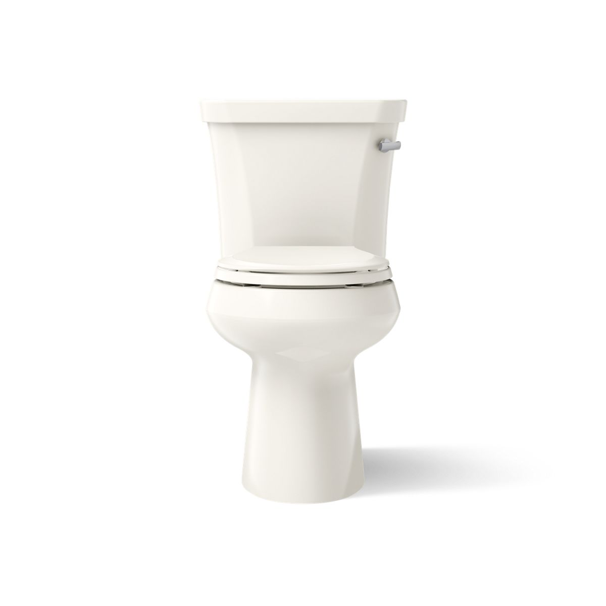 KOHLER K-5481-RA Highline ComForteeight Two-piece round-front 1.28 gpf chair height toilet with right-hand trip lever - Biscuit