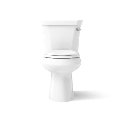 KOHLER K-5481-RA Highline ComForteeight Two-piece round-front 1.28 gpf chair height toilet with right-hand trip lever - White