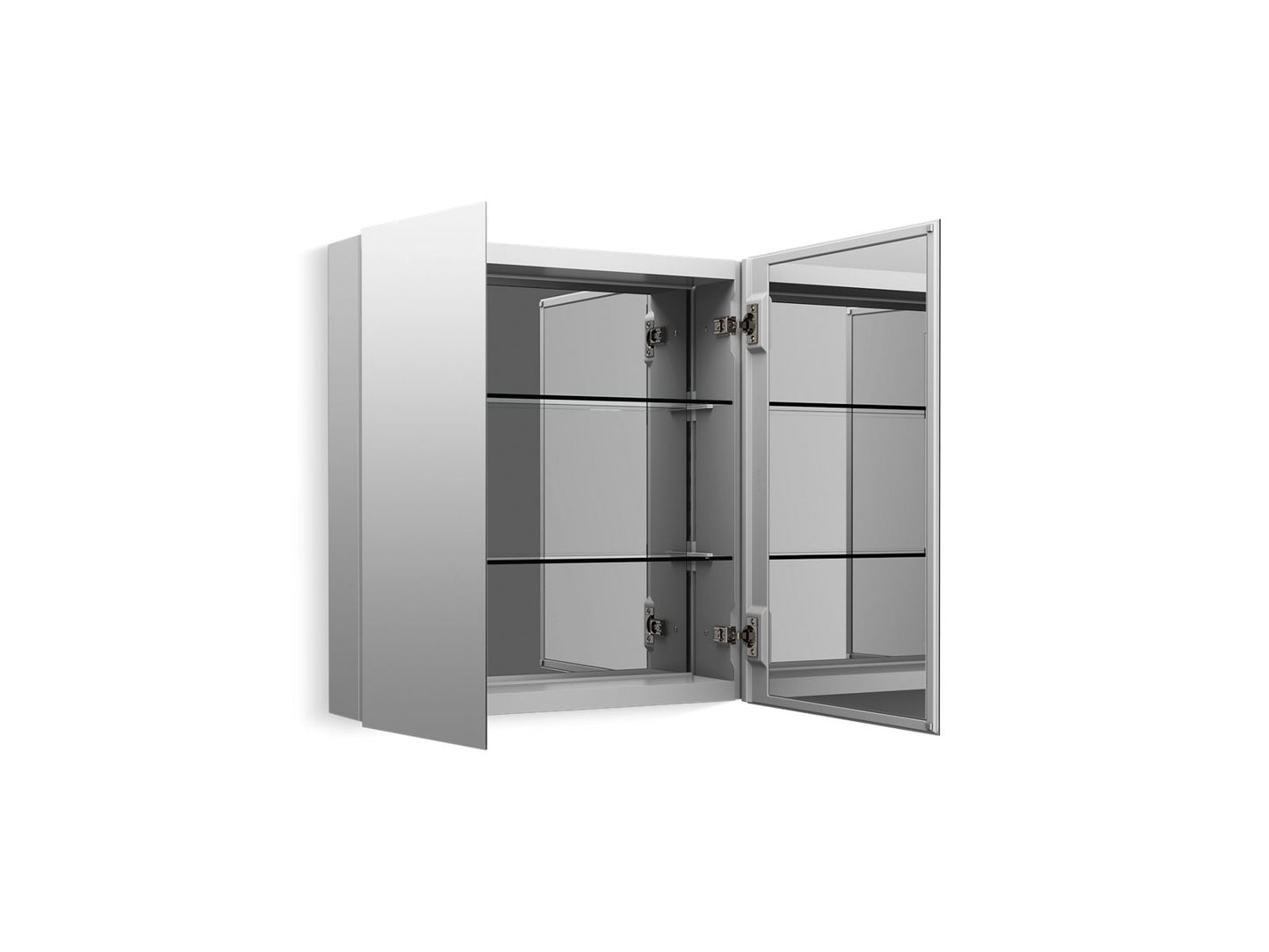 KOHLER K-56003 Embark Premium XL 25" x 26" rectangular two-door medicine cabinet