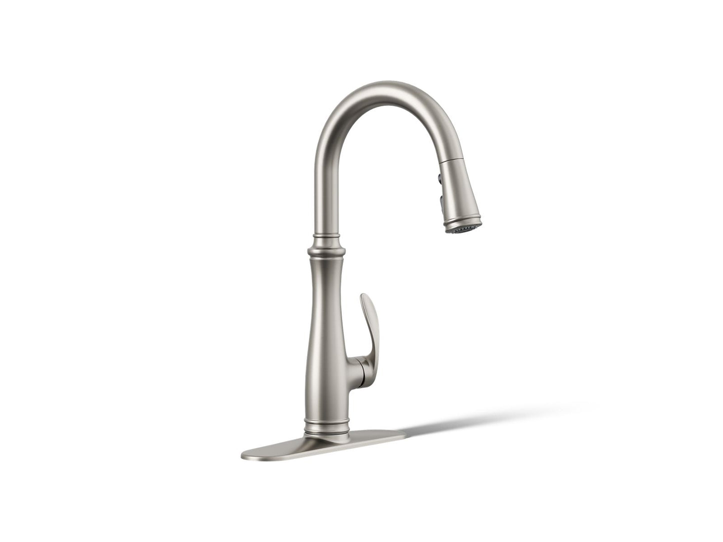 KOHLER K-560 Bellera Pull-down kitchen sink faucet with three-function sprayhead