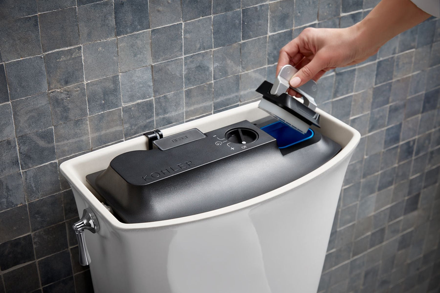 KOHLER K-5709 Corbelle ComForteeight ContinuousClean Two-piece elongated 1.28 gpf chair height toilet with ContinuousClean Technology