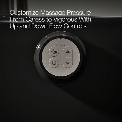 KOHLER K-5714-GHW Underscore 59-3/4" x 35-3/4" drop-in Heated BubbleMassage air bath with Bask heated surface