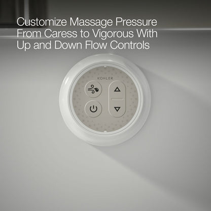 KOHLER K-5714-GHW Underscore 59-3/4" x 35-3/4" drop-in Heated BubbleMassage air bath with Bask heated surface