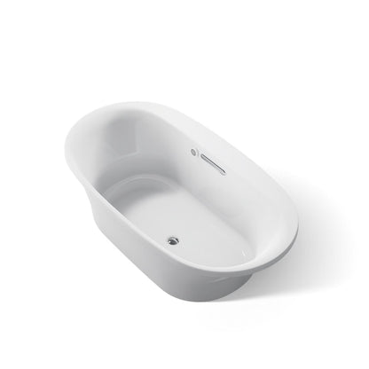 KOHLER K-5715-W1 Underscore 65-1/2" x 35-3/4" drop-in bath with Bask heated surface
