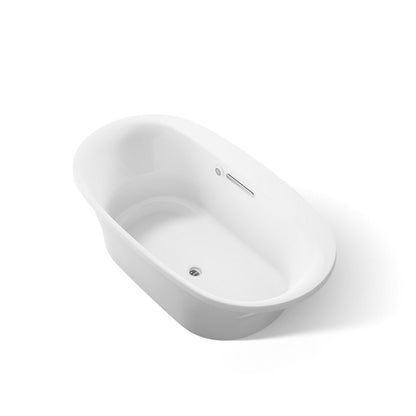 KOHLER K-5715-W1 Underscore 65-1/2" x 35-3/4" drop-in bath with Bask heated surface