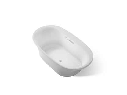KOHLER K-5716-GHW Underscore 66" x 36" drop-in Heated BubbleMassage air bath with Bask heated surface