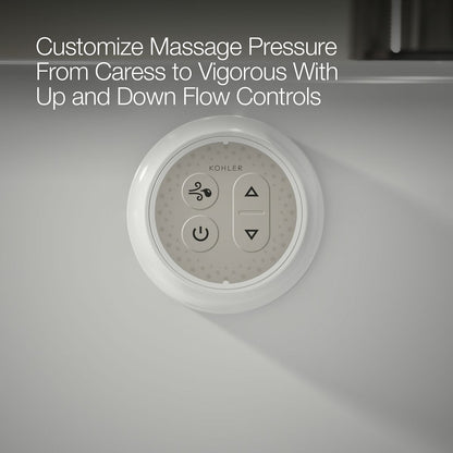 KOHLER K-5716-GHW Underscore 66" x 36" drop-in Heated BubbleMassage air bath with Bask heated surface