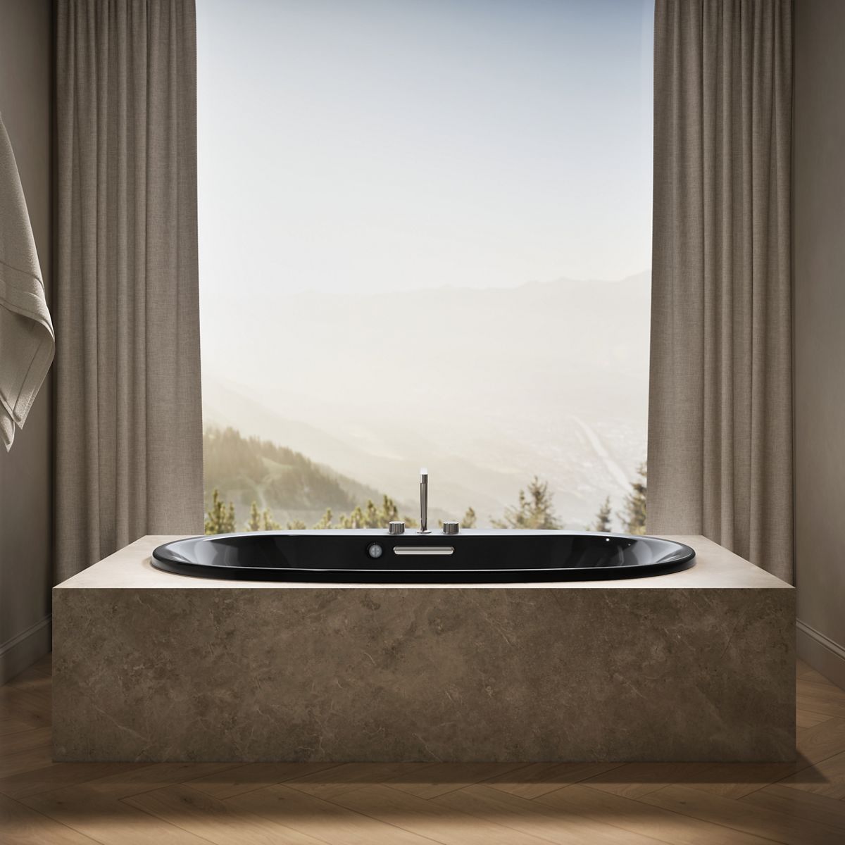 KOHLER K-5717-W1 Underscore 71-1/2" x 41-1/2" drop-in bath with Bask heated surface