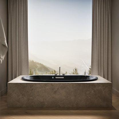 KOHLER K-5717-W1 Underscore 71-1/2" x 41-1/2" drop-in bath with Bask heated surface
