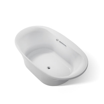 KOHLER K-5717-W1 Underscore 71-1/2" x 41-1/2" drop-in bath with Bask heated surface