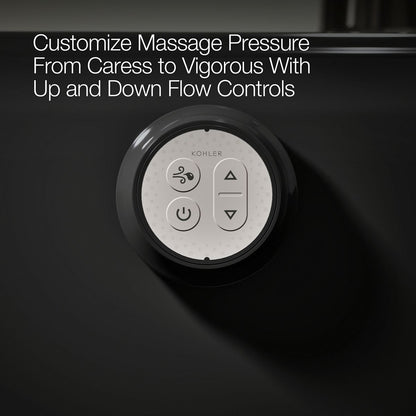 KOHLER K-5718-GHW Underscore 71-1/2" x 41-1/2" drop-in Heated BubbleMassage air bath with Bask heated surface