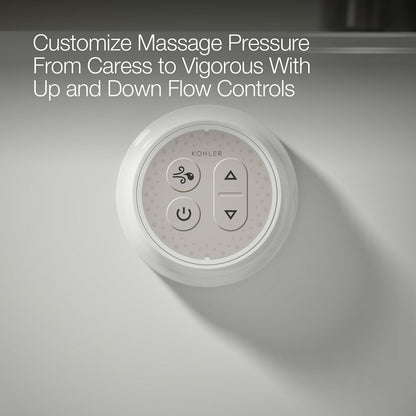 KOHLER K-5718-GHW Underscore 71-1/2" x 41-1/2" drop-in Heated BubbleMassage air bath with Bask heated surface