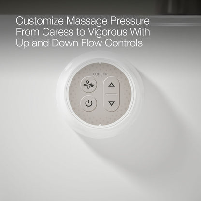 KOHLER K-5718-GHW Underscore 71-1/2" x 41-1/2" drop-in Heated BubbleMassage air bath with Bask heated surface
