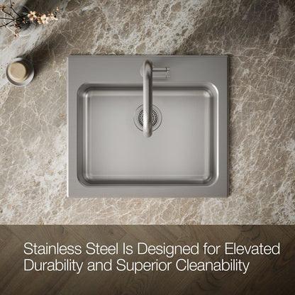 KOHLER K-5798-1 Ballad 25" top-mount single-bowl utility sink