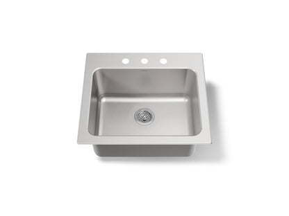 KOHLER K-5798-3 Ballad 25" top-mount single-bowl utility sink
