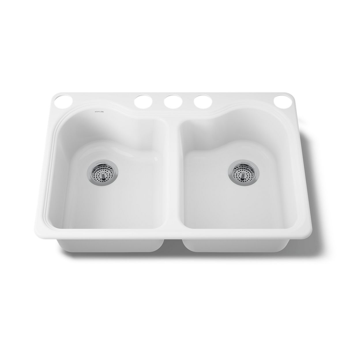 KOHLER K-5818-5U Hartland 33" undermount double-bowl kitchen sink