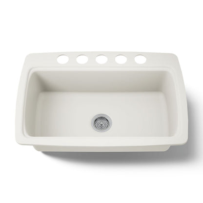 KOHLER K-5864-5U Cape Dory 33" undermount single-bowl kitchen sink