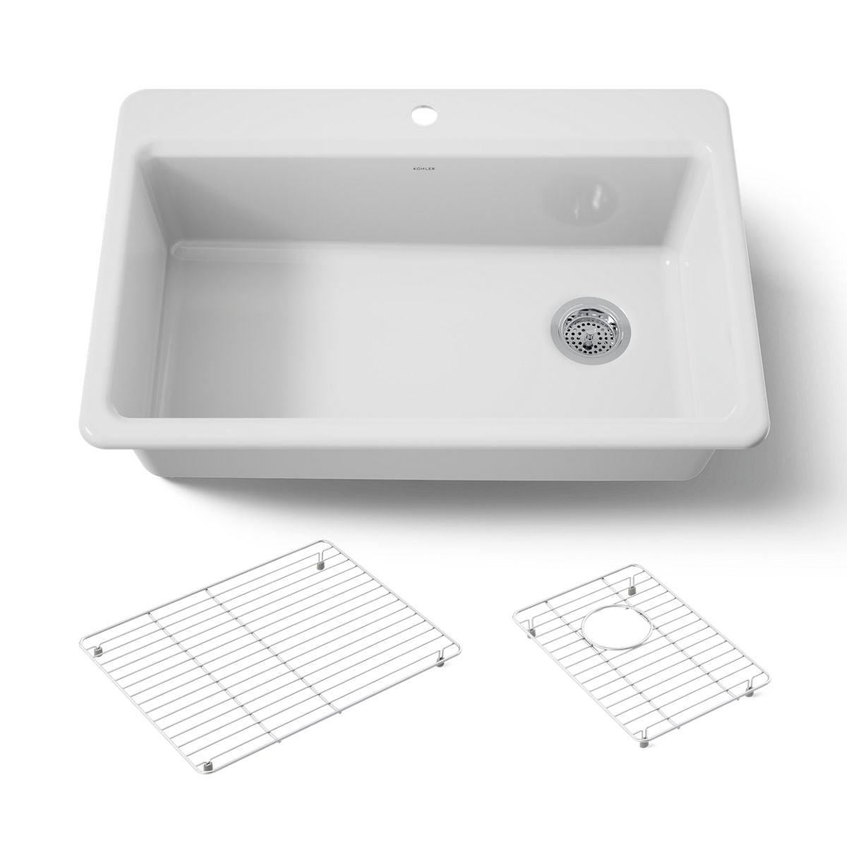 KOHLER Riverby 33" top-mount single-bowl kitchen sink