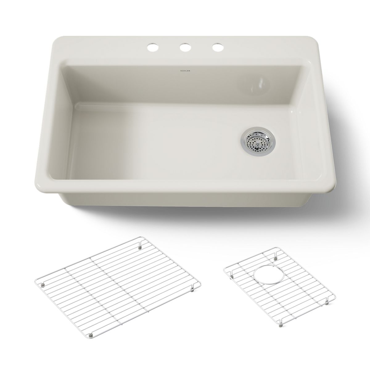 KOHLER Riverby 33" top-mount single-bowl kitchen sink