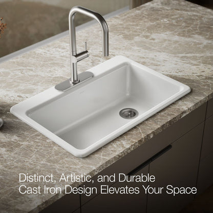 KOHLER Riverby 33" top-mount single-bowl kitchen sink