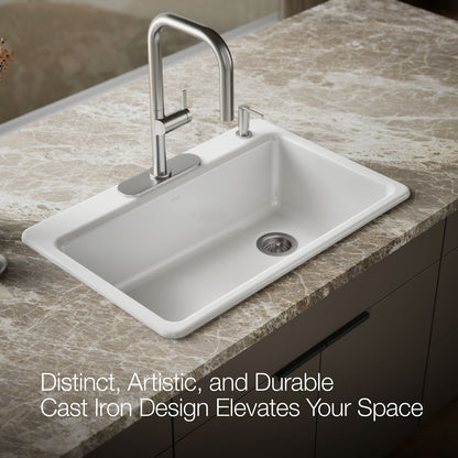 KOHLER Riverby 33" top-mount single-bowl kitchen sink