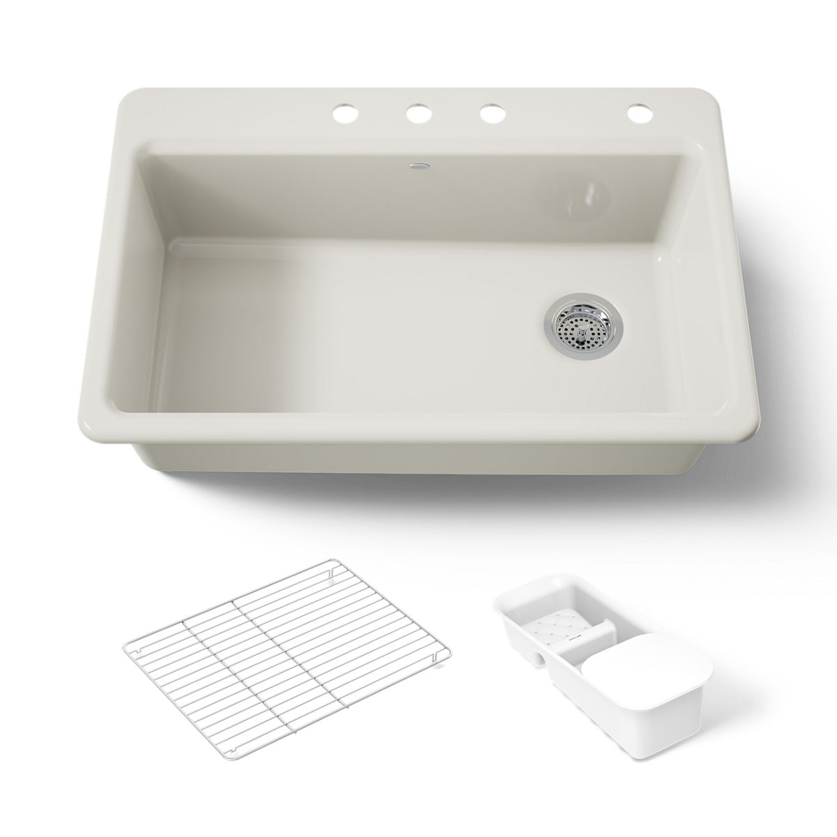 KOHLER K-5871-4A2 Riverby 33" top-mount single-bowl workstation kitchen sink