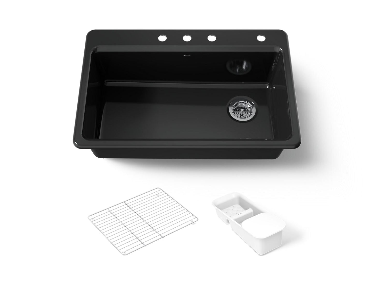 KOHLER K-5871-4A2 Riverby 33" top-mount single-bowl workstation kitchen sink