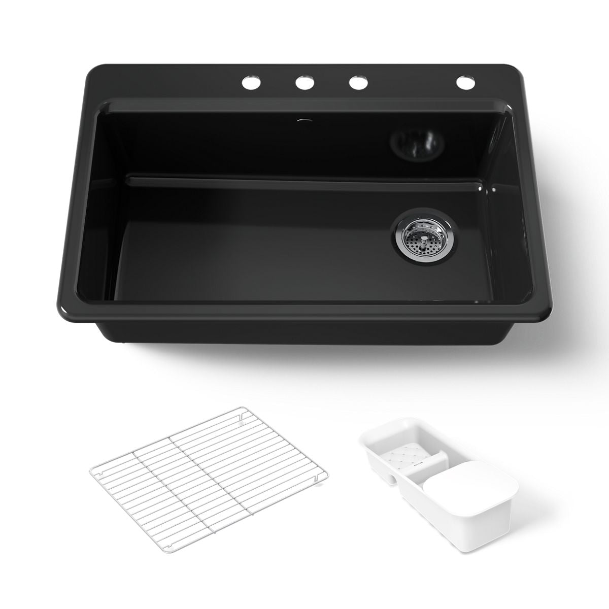 KOHLER K-5871-4A2 Riverby 33" top-mount single-bowl workstation kitchen sink