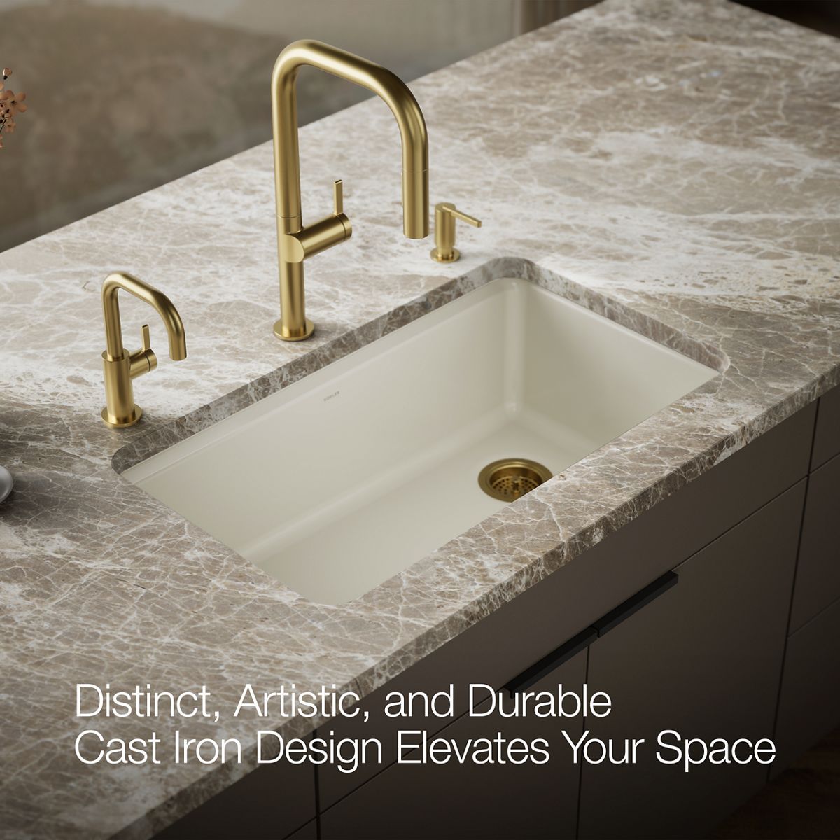 KOHLER Riverby 33" undermount single-bowl kitchen sink