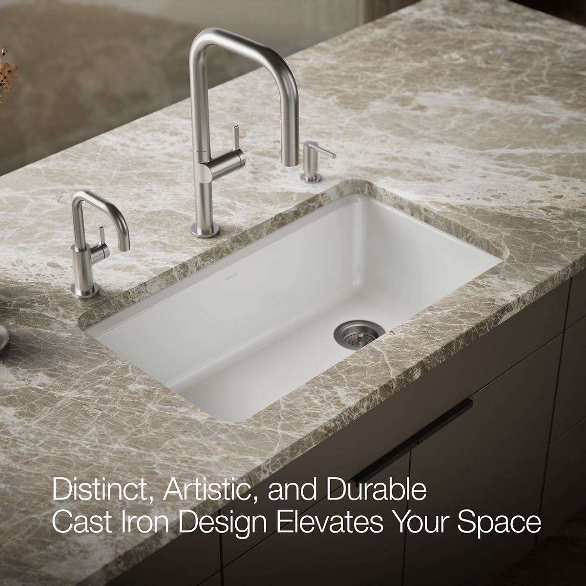 KOHLER Riverby 33" undermount single-bowl kitchen sink