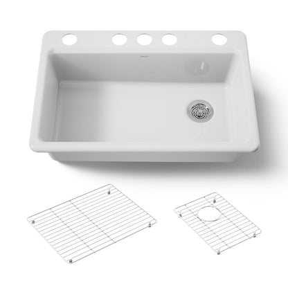 KOHLER Riverby 33" undermount single-bowl kitchen sink